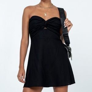 Princess Polly Falling For You Mini Dress Black